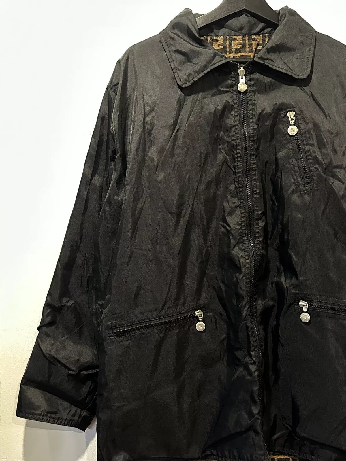 Fendi Light Jackets FENDI - Reversible Jacket Monogram Brown