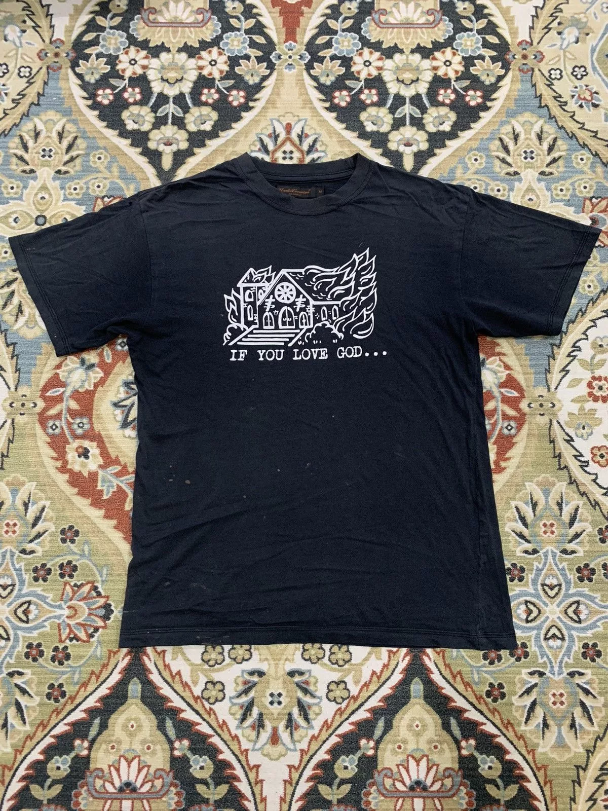 Undercover Short Sleeve T Shirts Undercoverism “If U Love God” Tshirt Black
