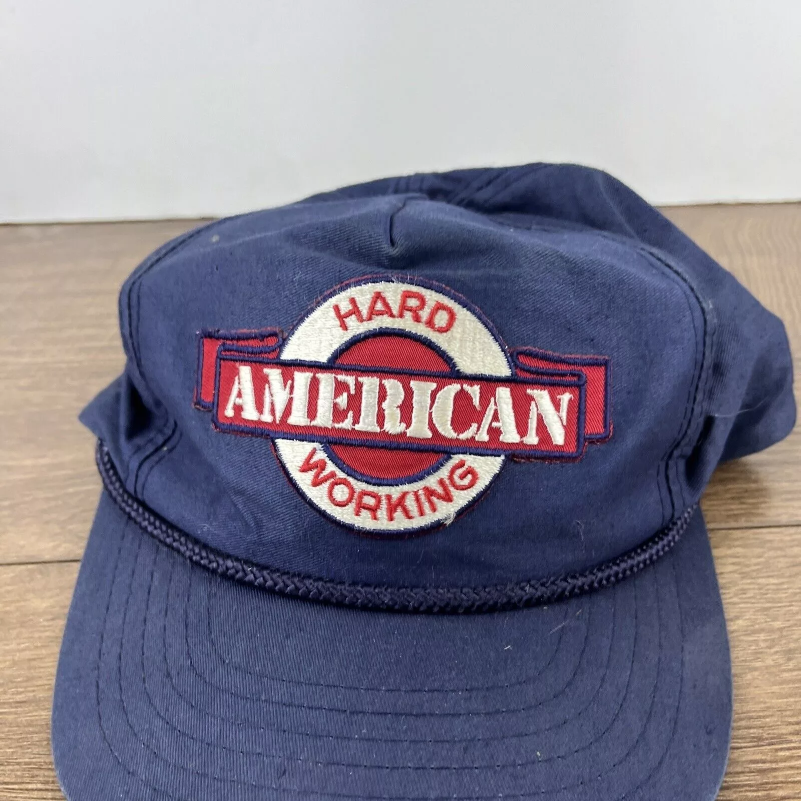 Other Hats Other Hard Working American Hat Blue Hat Adjustable Adult Size Hat