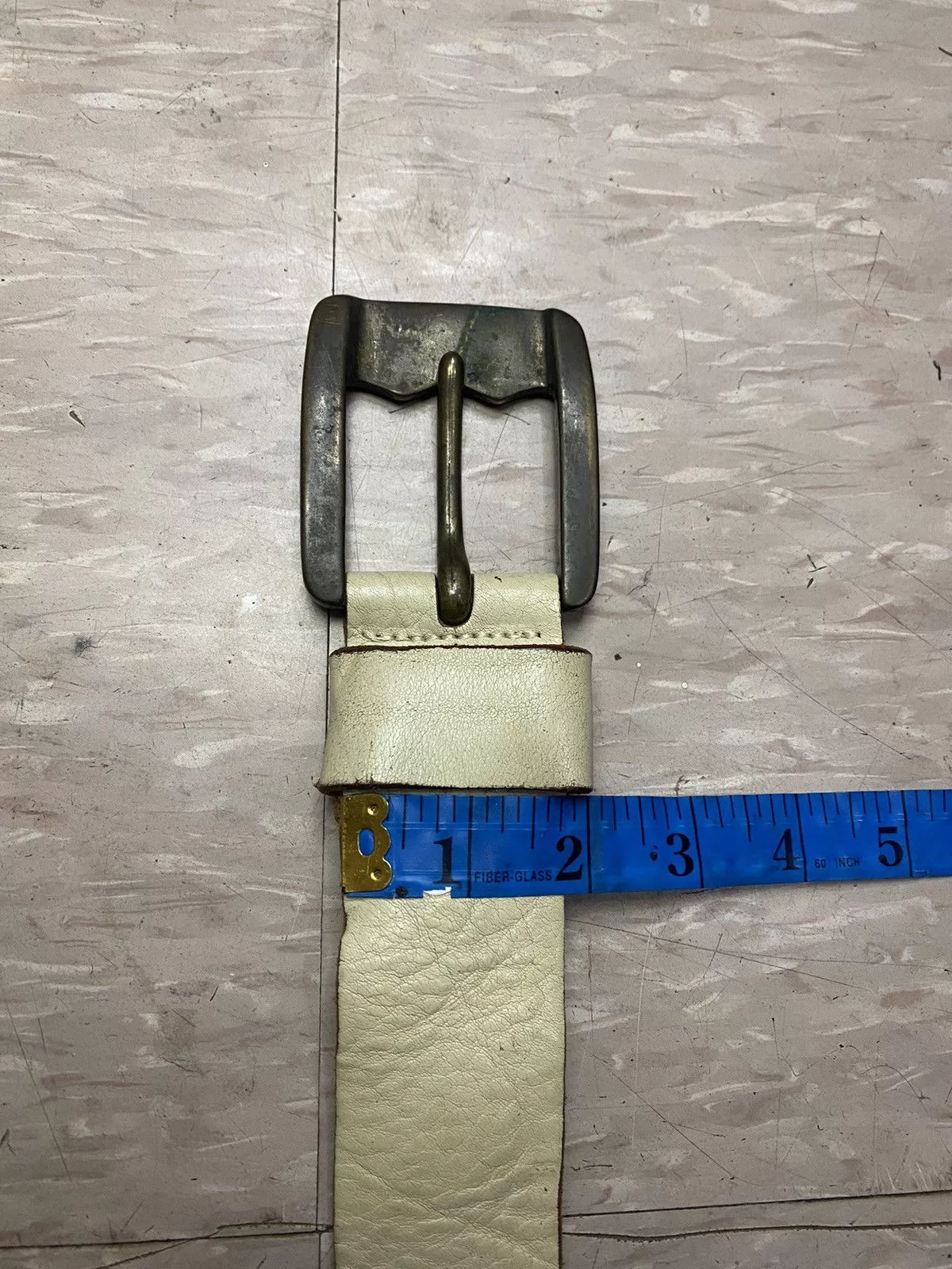 Diesel Belts Vintage diesel leather belt White