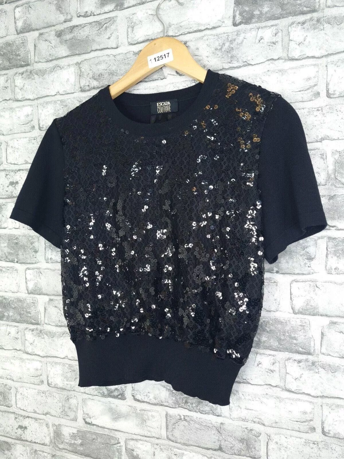Escada Sweaters Escada Couture Jumper Size 38 Fit Uk 10 12 Black Sequin