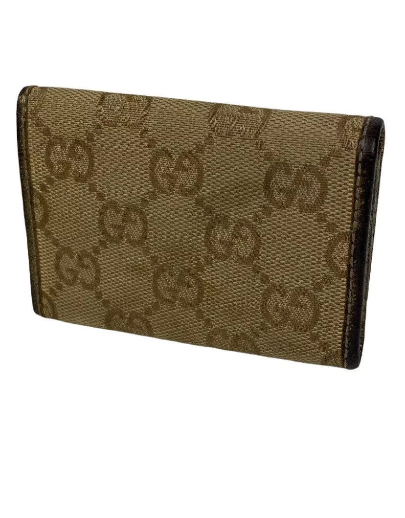 Gucci Wallets Gucci GG Monogram Key Holder Brown
