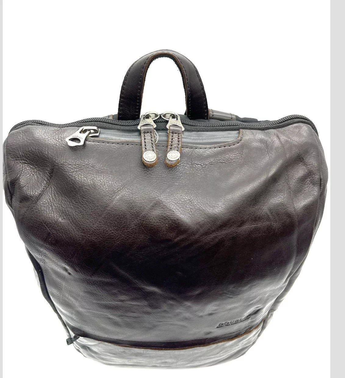 Leather Bags Luggage Leather Backpack Doublee Marvest Compration Brown