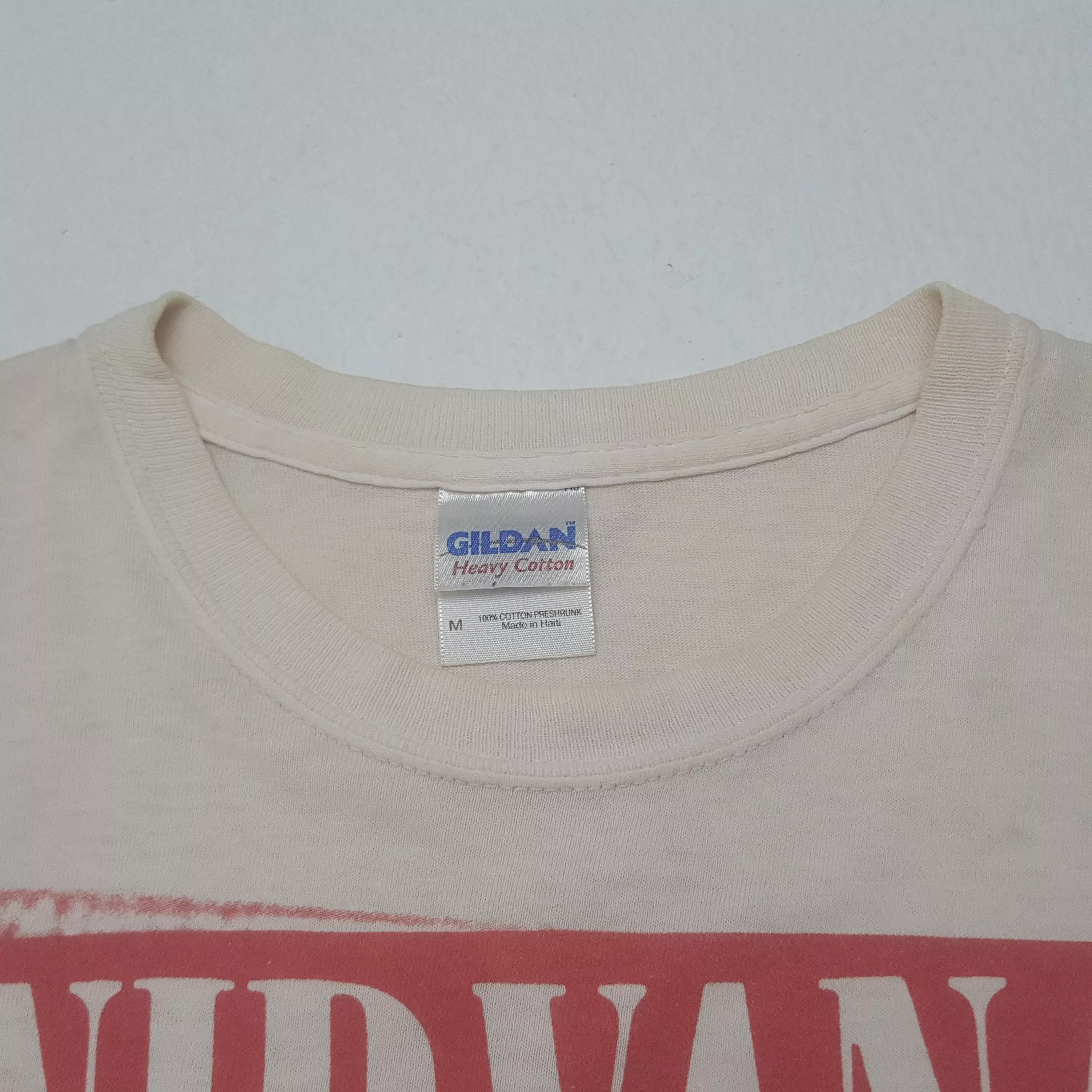 Nirvana Short Sleeve T Shirts Nirvana × Vintage Vintage Nirvana American Grunge Band Tour Tshirt White