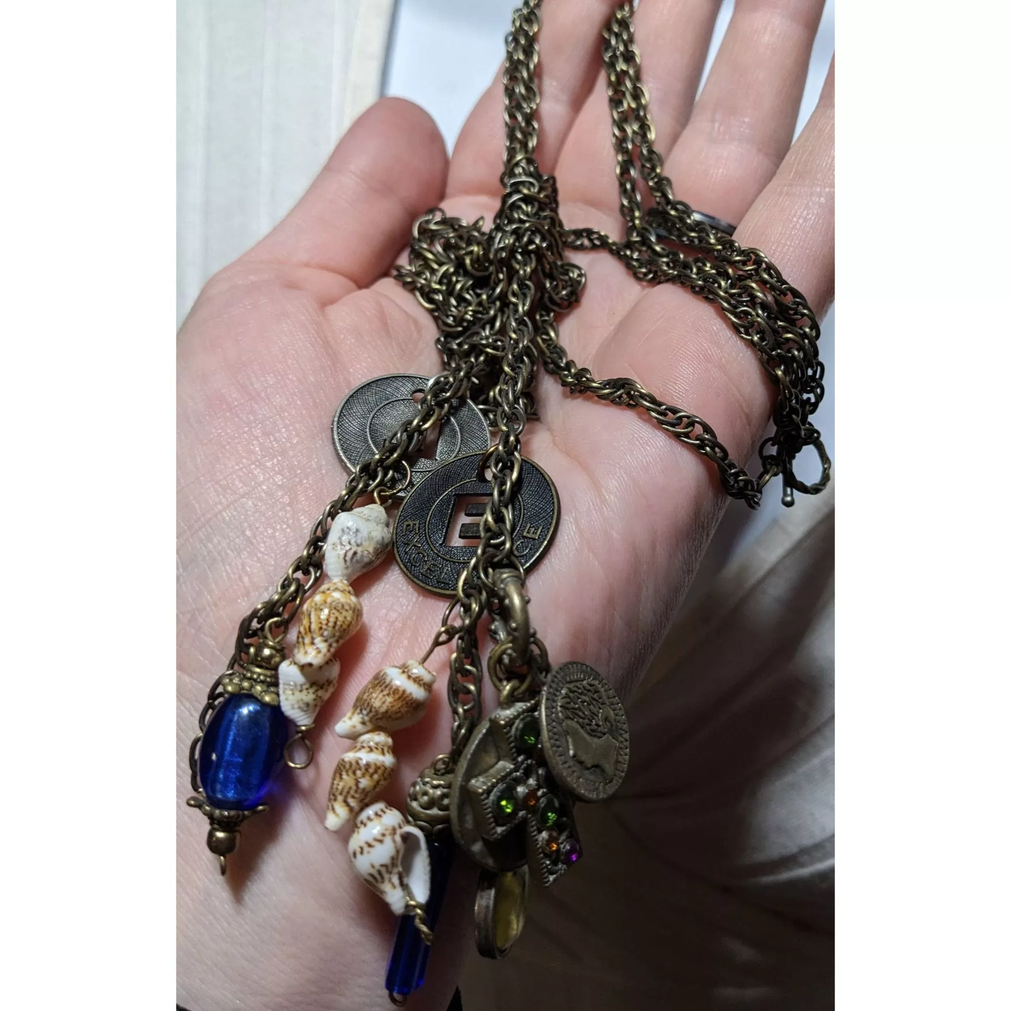 Other Necklaces Other Chain Tassel Charm Necklace Gold