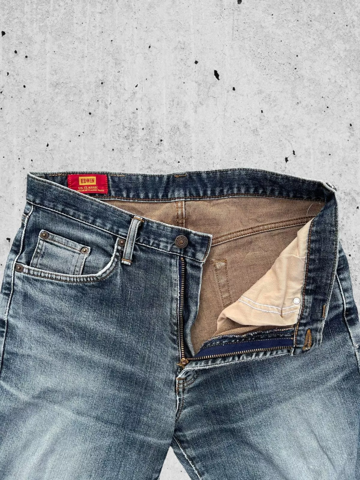 Edwin Denim Edwin × Japanese Brand 🔥Edwin Us Classic 603 Distressed Denim W31🔥 Blue