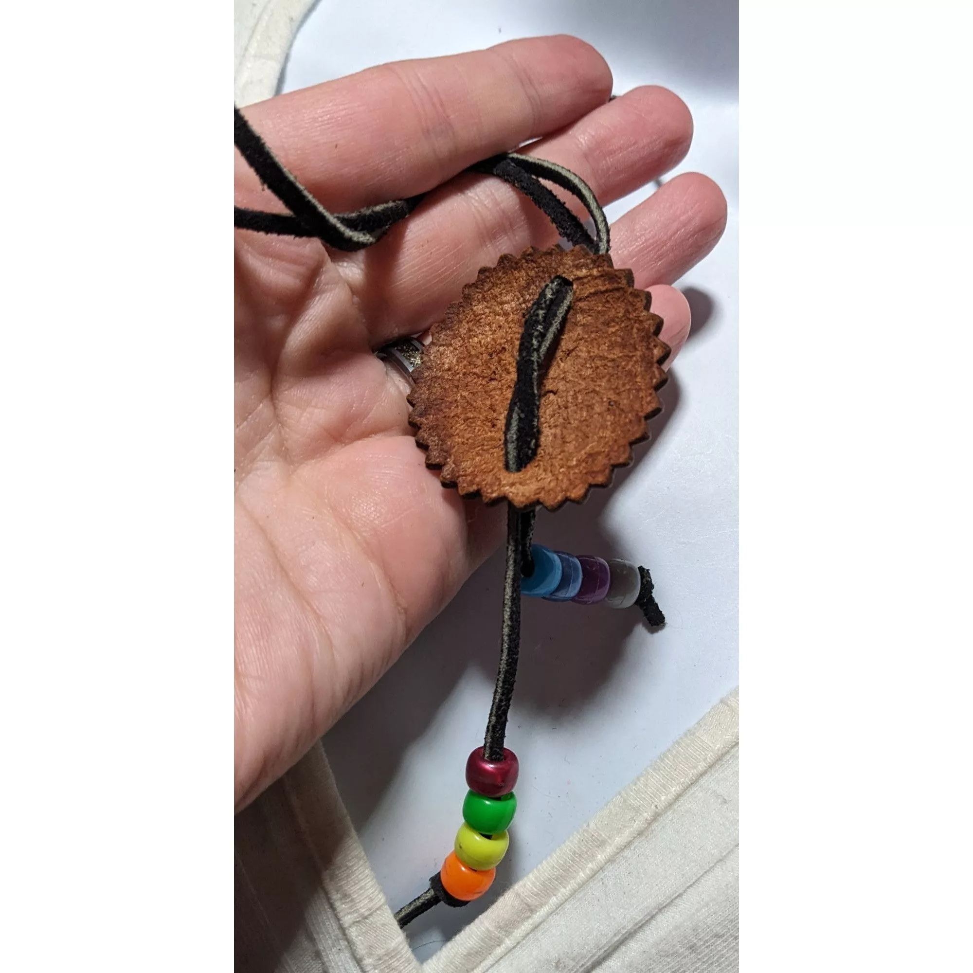 Other Necklaces Other Handmade Leather Eagle Medallion Necklace Multi