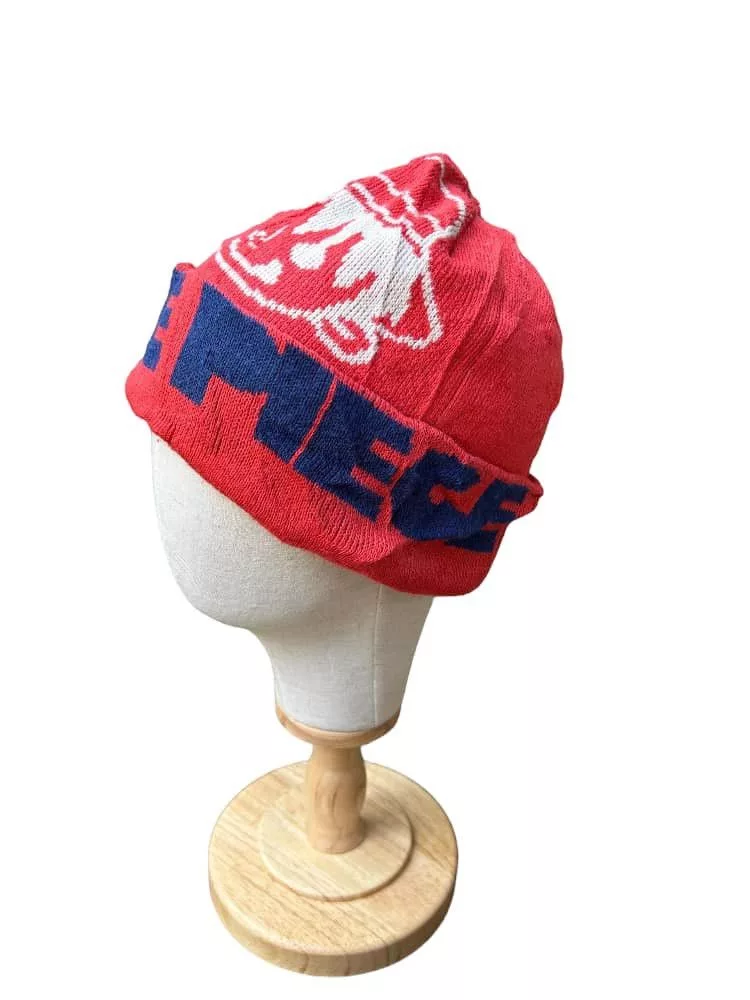 Anime Hats Anime × Japanese Brand One Piece beanie hats ☠️ Red Streetwear