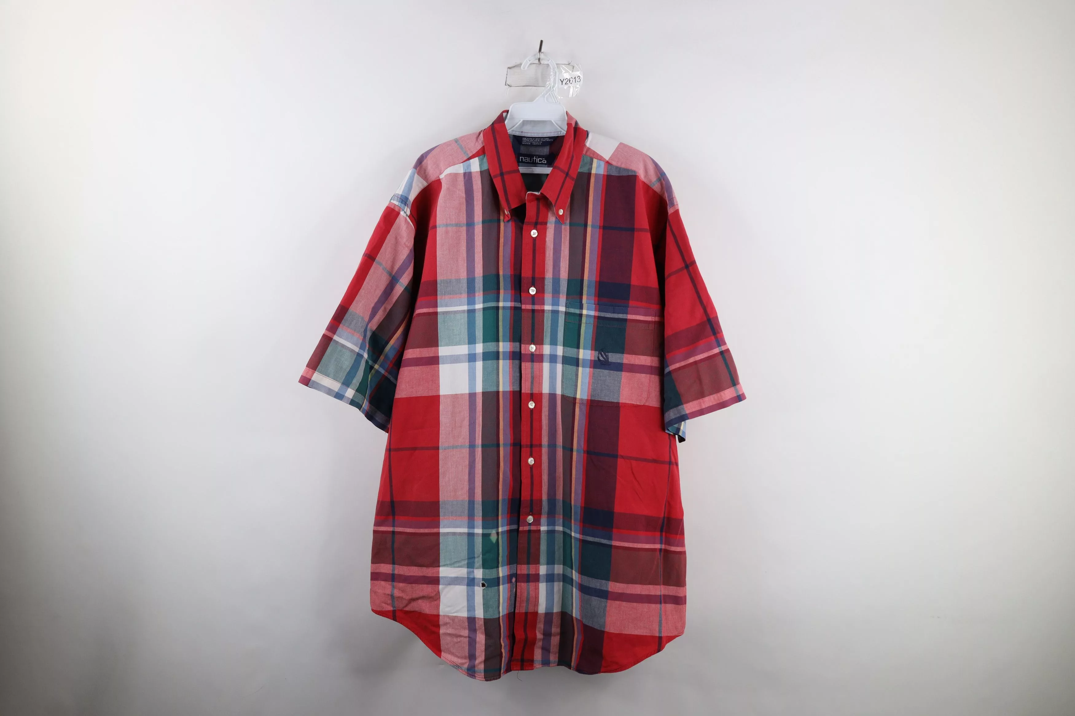 Nautica Shirts Button Ups Nautica × Vintage Vintage 90s Nautica Madras Plaid Button Down Shirt USA Multi