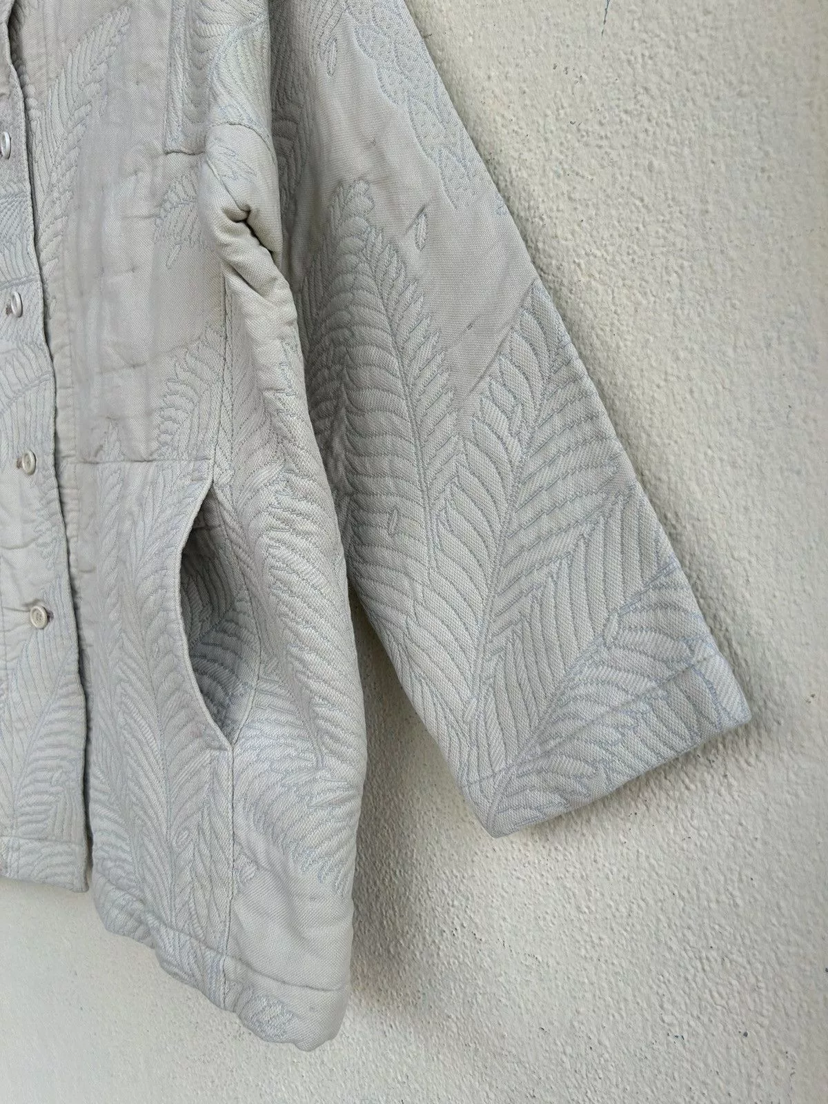 Issey Miyake Light Jackets Issey Miyake Mandarin Colar Button Ups Jacket White