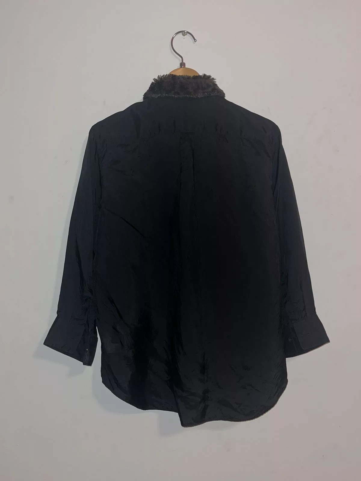 Comme des Garcons Shirts Button Ups Comme des Garcons × Comme des Garcons Black Cdg Black fur shirt