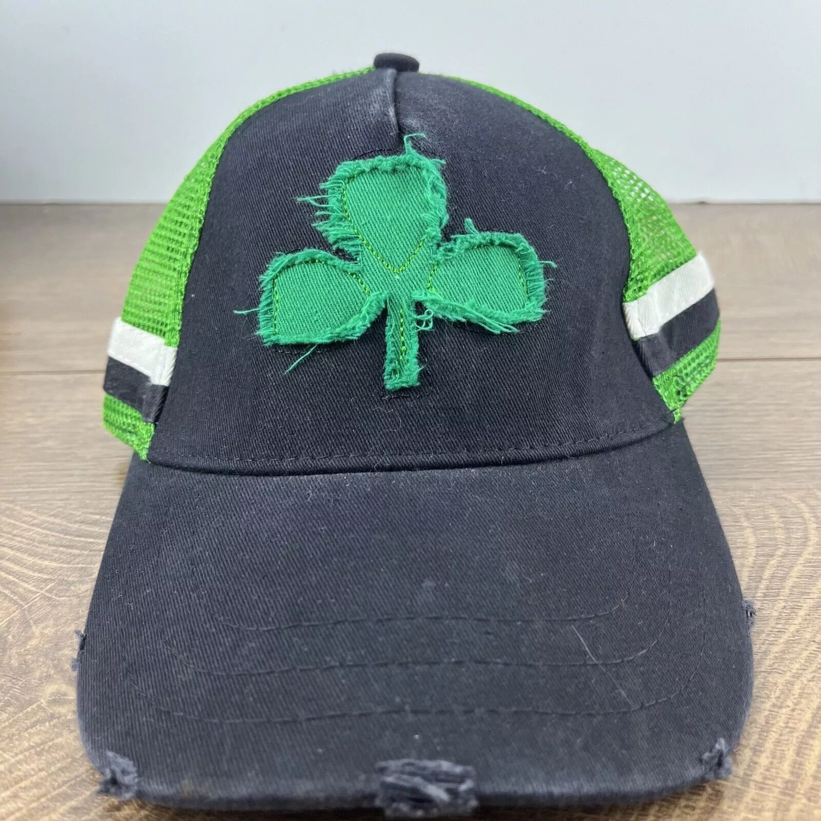 Other Hats Other Clover Hat Lucky Clover Irish Hat Black Cap Adjustable Hat B