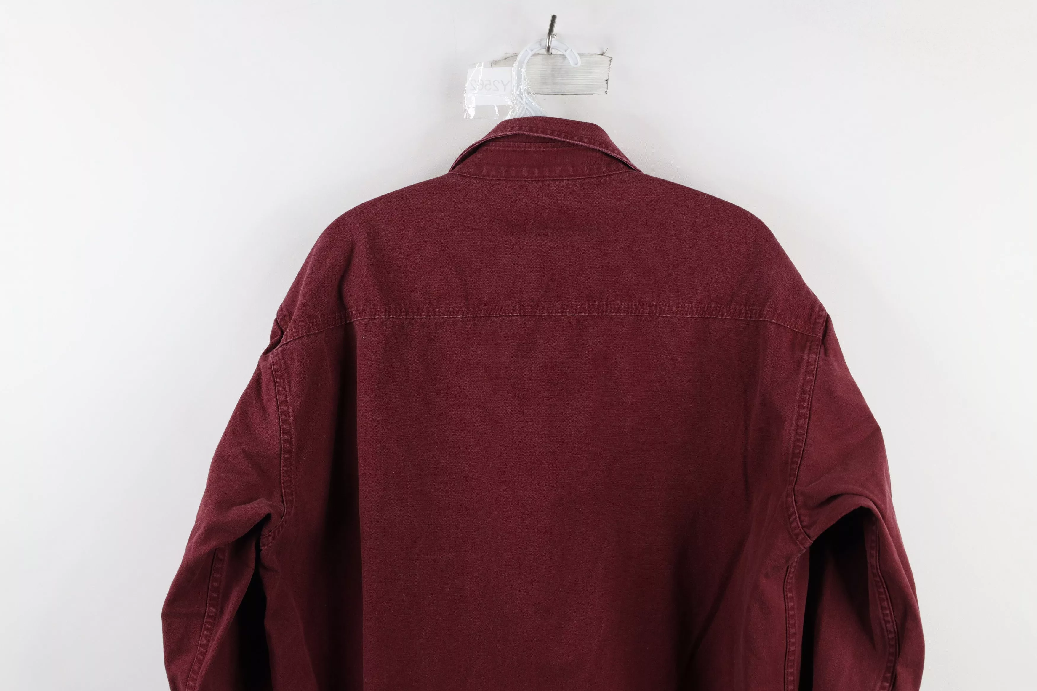 Cabelas Shirts Button Ups Cabelas × Vintage Vintage Cabelas Canvas Collared Button Shirt Burgundy Cotton