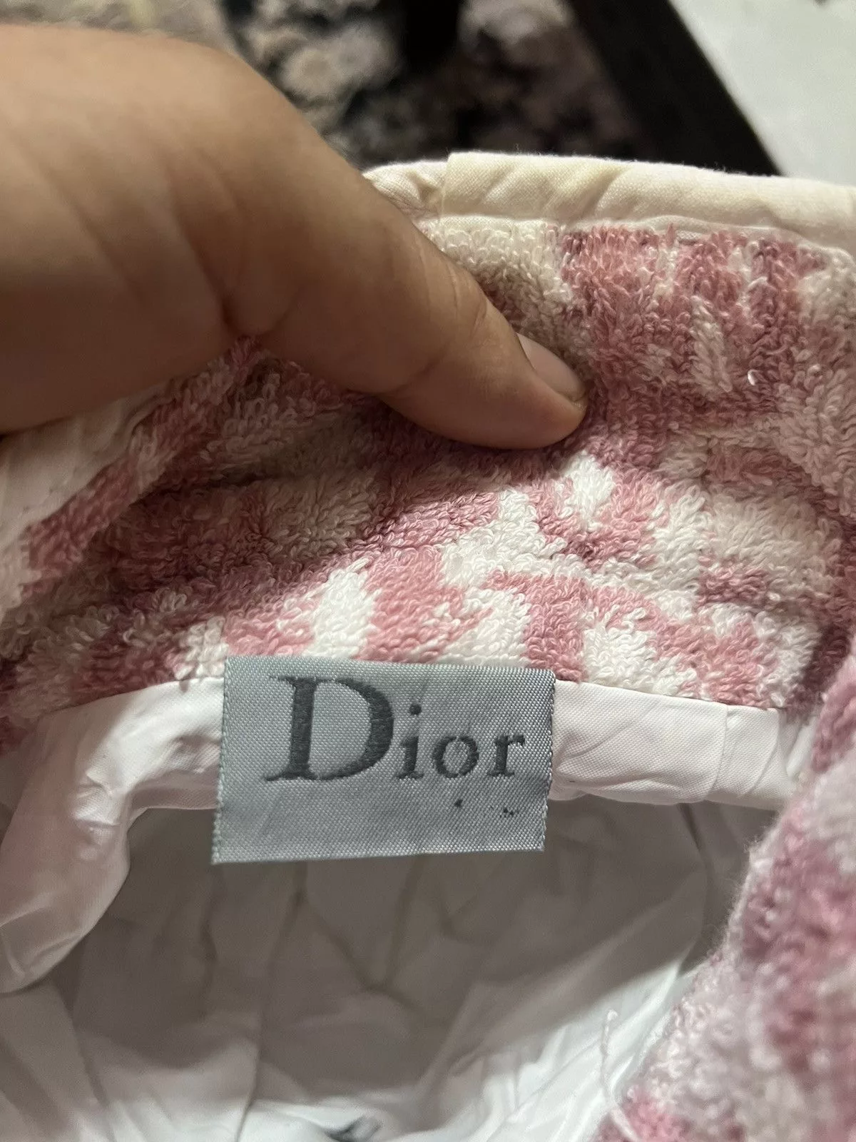 Dior Other DIOR TROTTER DRAWSTRING MINI POUCH PINK WHITE BAG Luxury