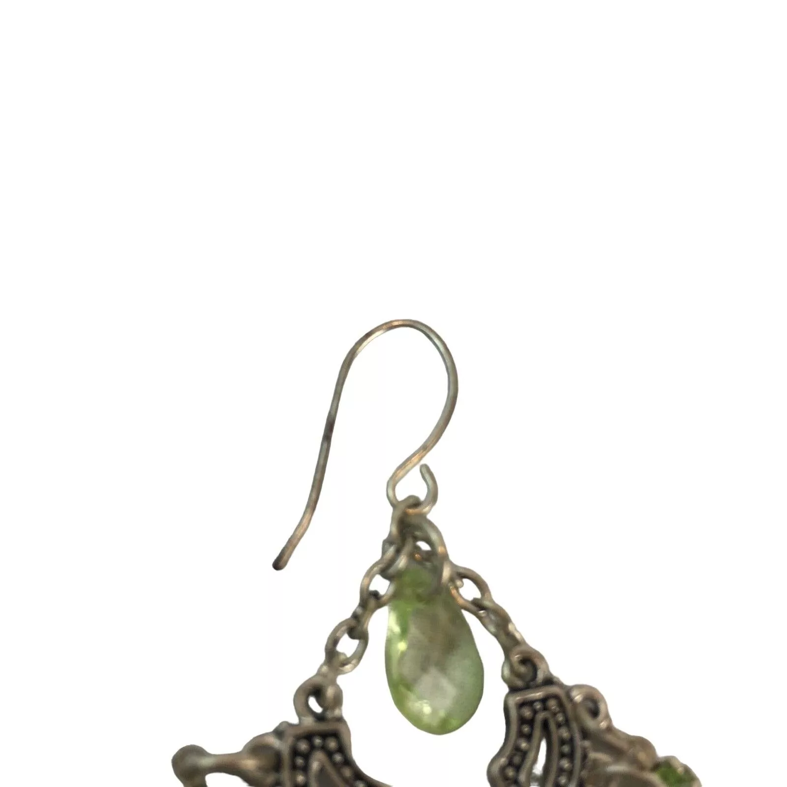 Other Earrings Other Vintage Silver Drop Earrings Dangle Lightweight Green Cluste