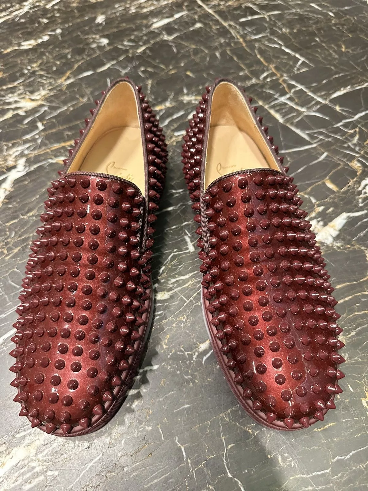 Christian Louboutin Slip Ons Red