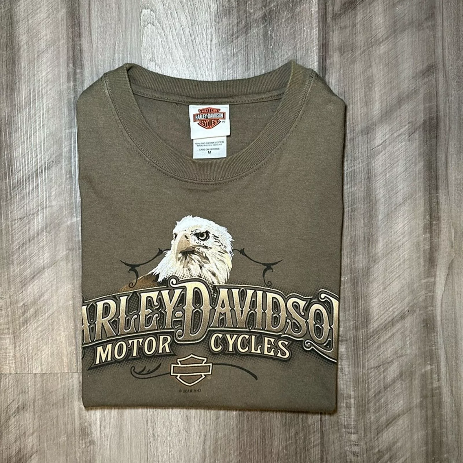 Harley Davidson Tank Tops Sleeveless Harley Davidson World Oklahoma City 2010 Tank - Medium Green