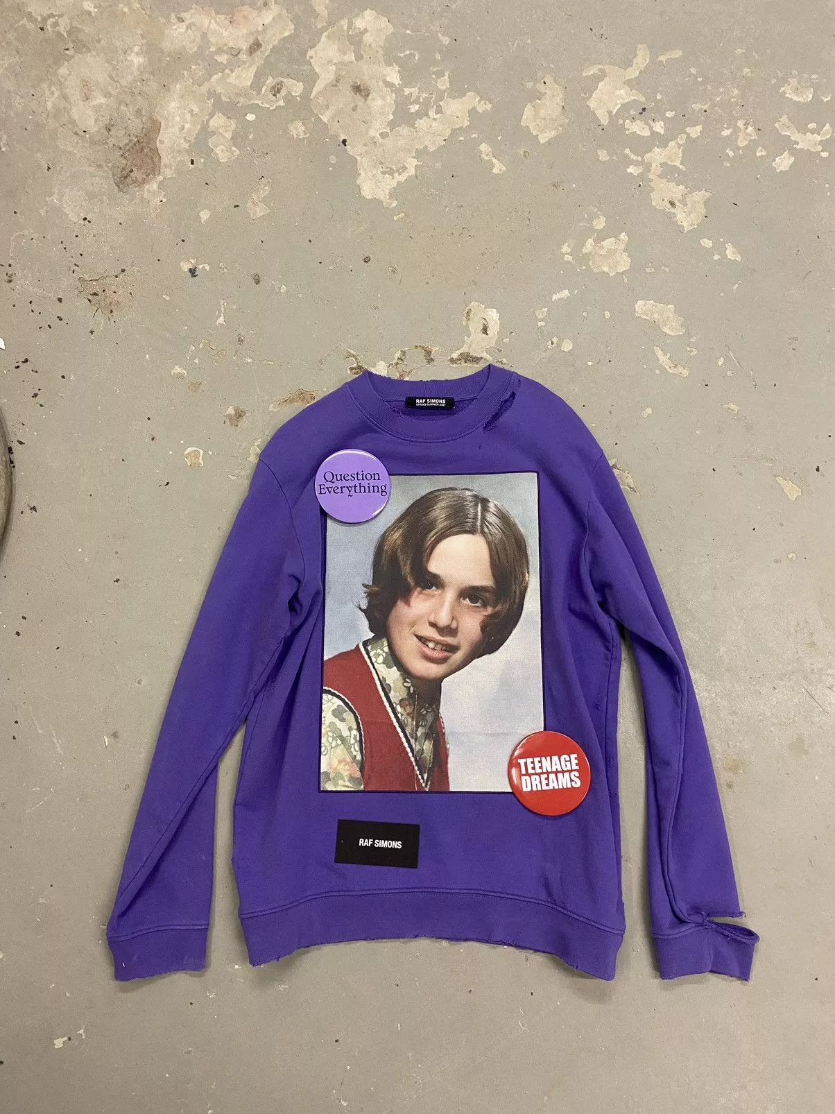 Raf Simons Sweaters Knitwear Raf Simons Teenage Dreams Purple Sweater
