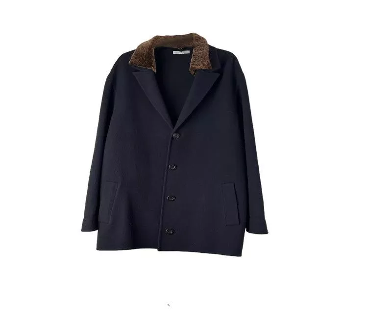 Other Light Jackets Other Wool jacket with detachable shearling fur collar Black