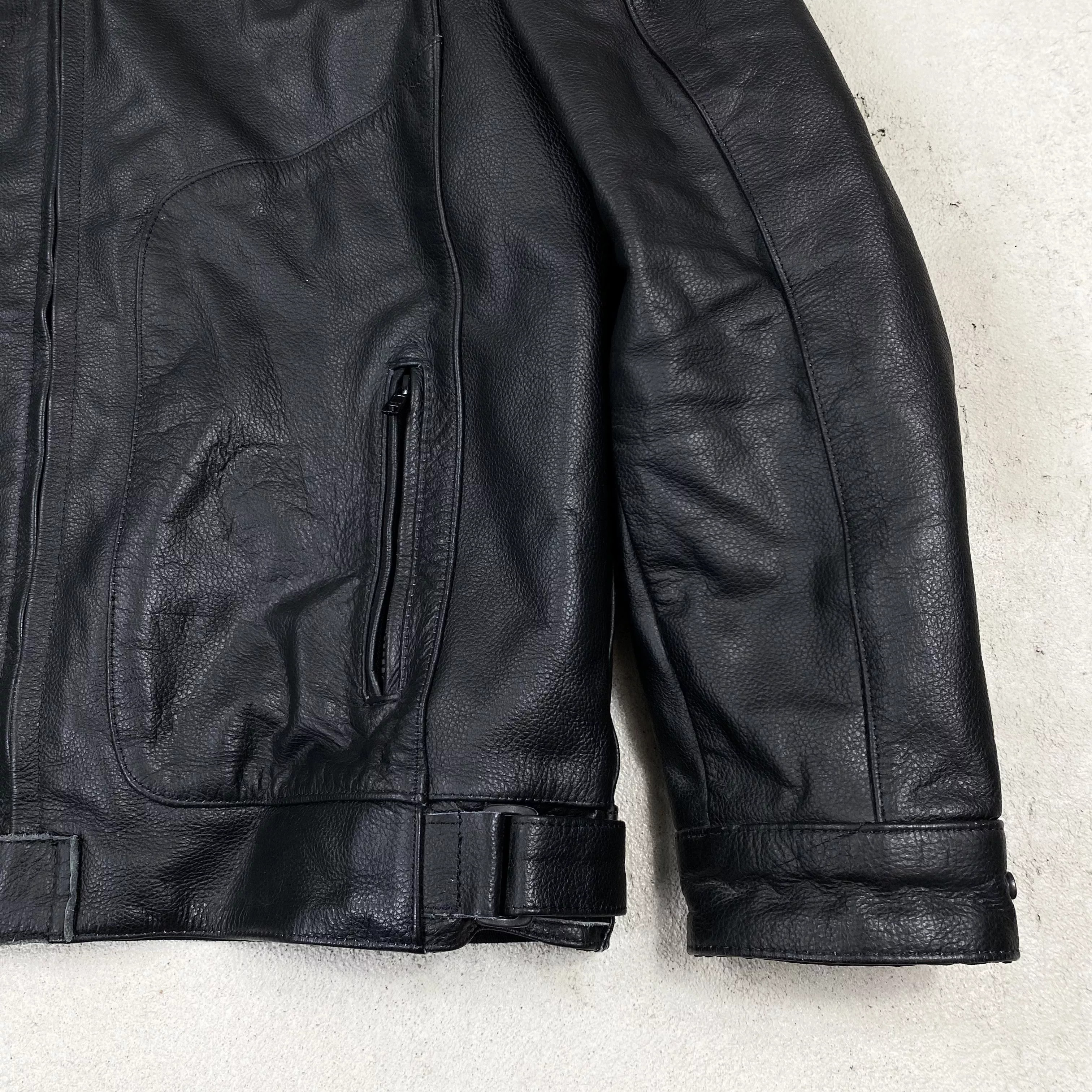 Genuine Leather Leather Jackets Genuine Leather racing leather Jacket moto real biker Y2K Black Vintage
