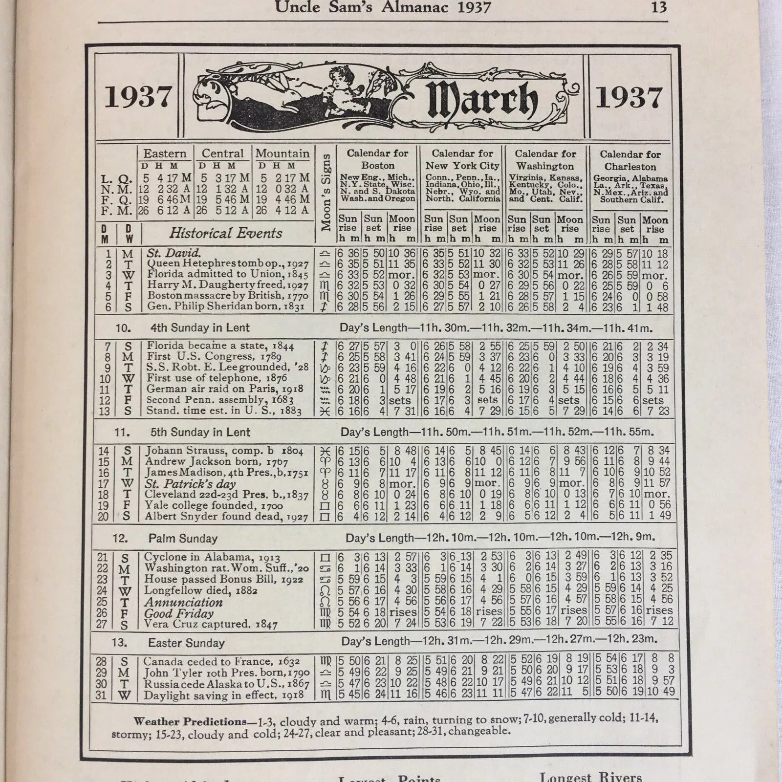 Other Periodicals Other Vintage Almanac Uncle Sams 1937 Compiled by Frederic J Haski Brown