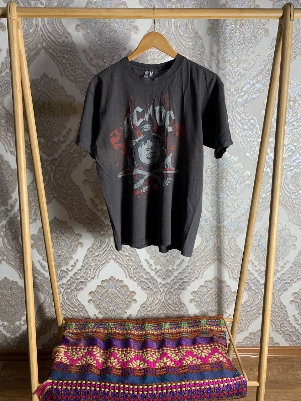 AC/DC Short Sleeve T Shirts AC/DC × Band Tees × Vintage VERY RARE AC/DC T-SHIRT TOUR BAND ROCK METAL PANK Y2K RETRO Brown