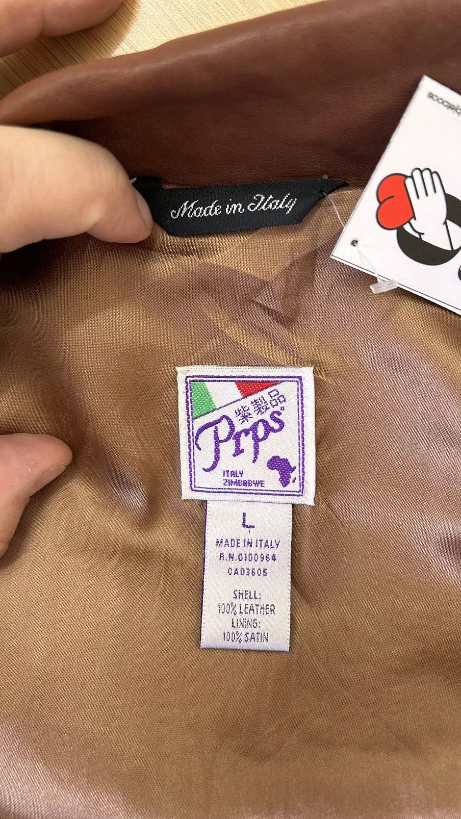 Prps Leather Jackets PRPS LEATHER BIKER MADE IN ITALY Brown
