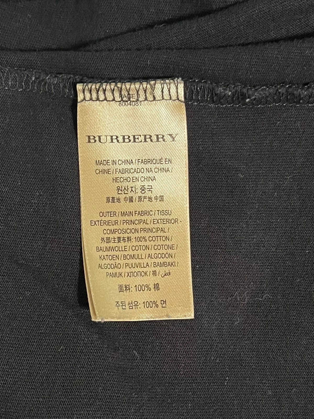 Burberry Short Sleeve T Shirts Burberry split tee Blue