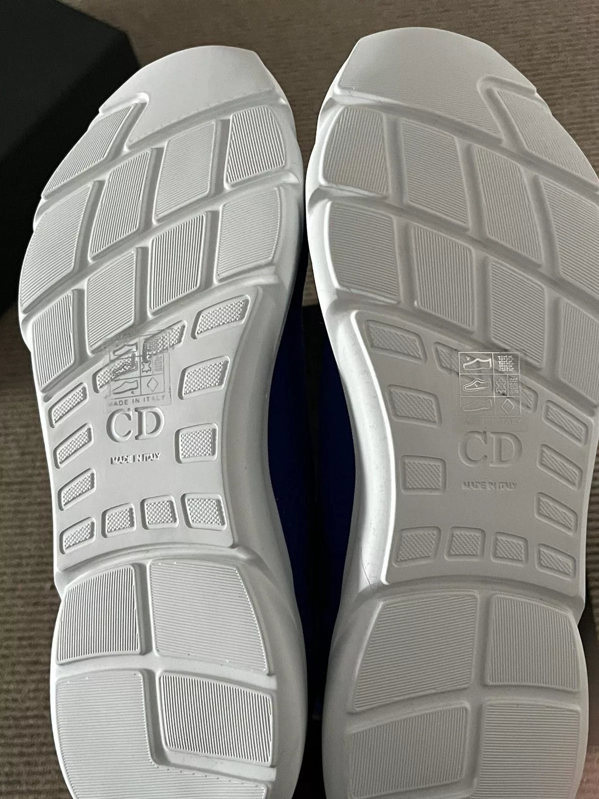 Dior Hi Top Sneakers Dior B21 Blue Fabric Sneakers
