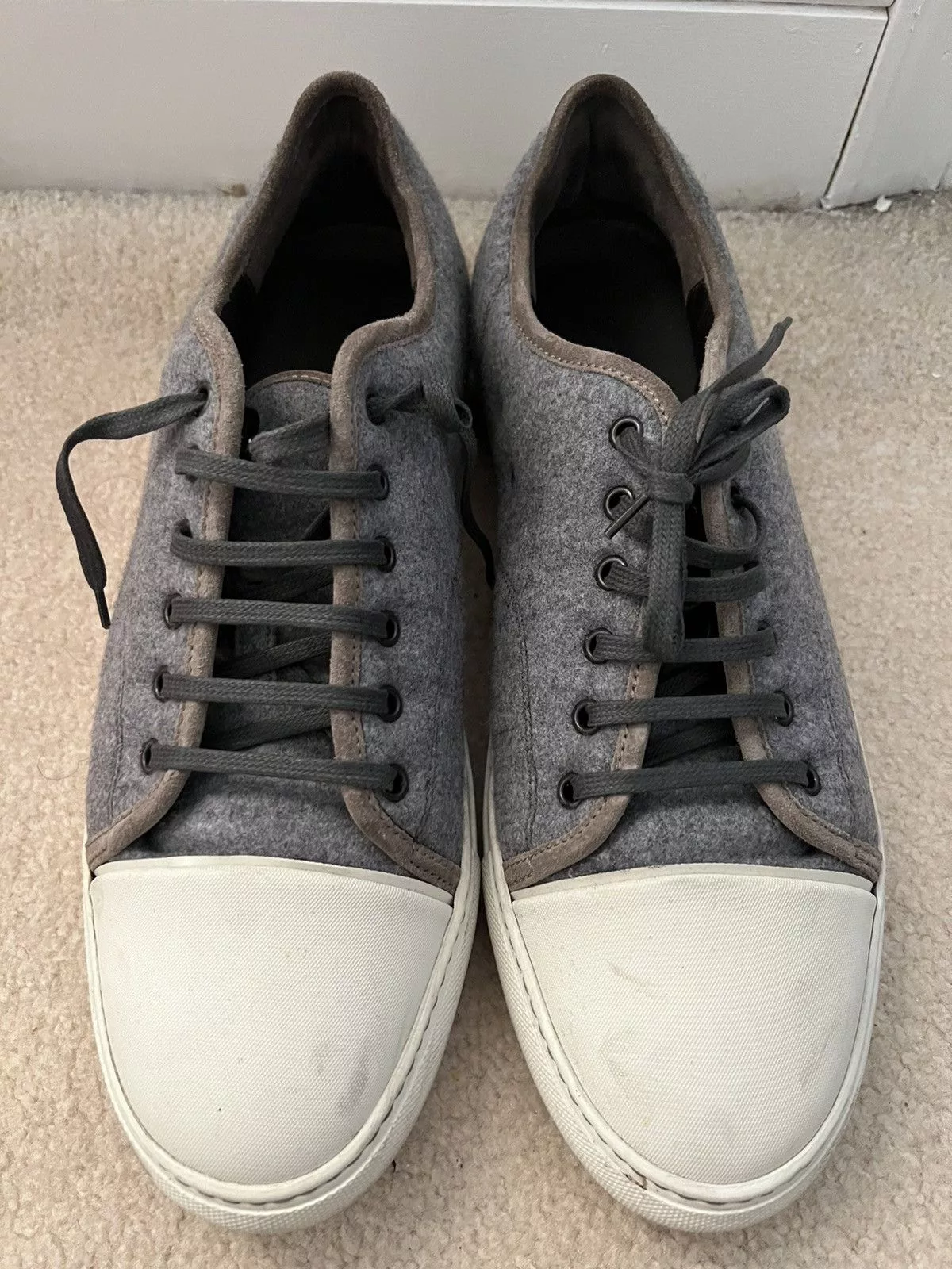 Lanvin Low Top Sneakers Grey Flannel Lanvin Classic Gray