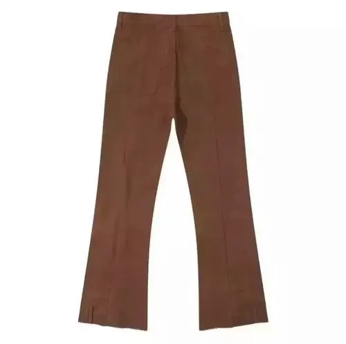 Jean Cropped Pants Custom Flared Brown Jeans