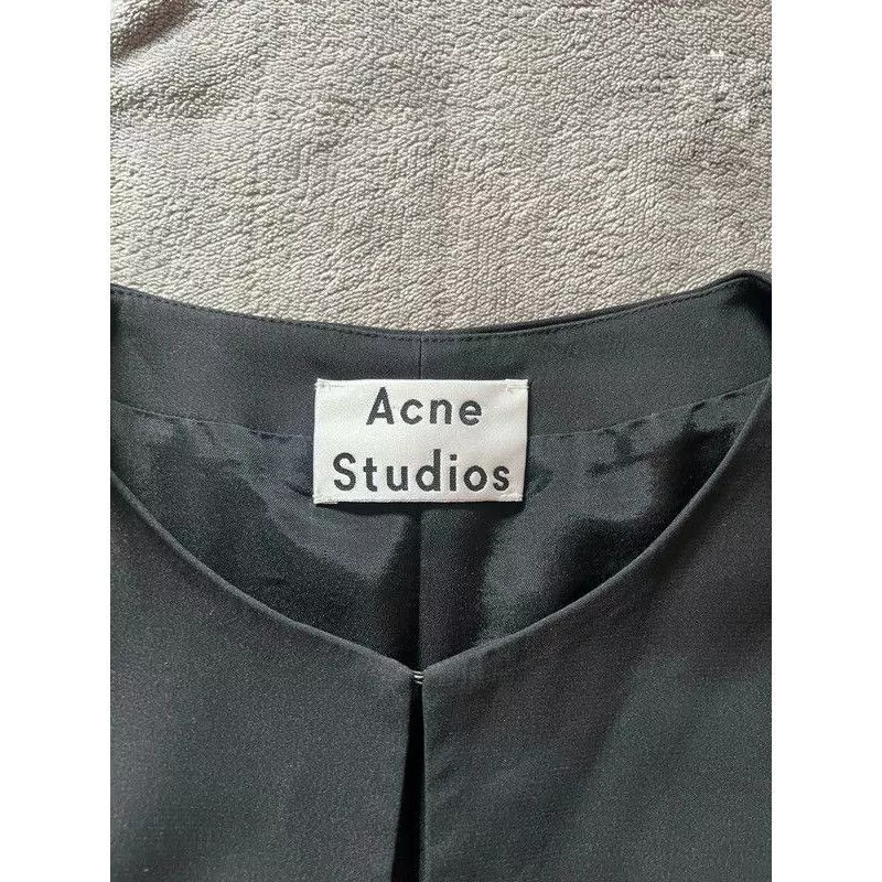 Acne Studios Maxi Dresses Acne Studios × Designer Acne Studios Sandie Flu Cady AW15 Dress Black Vintage