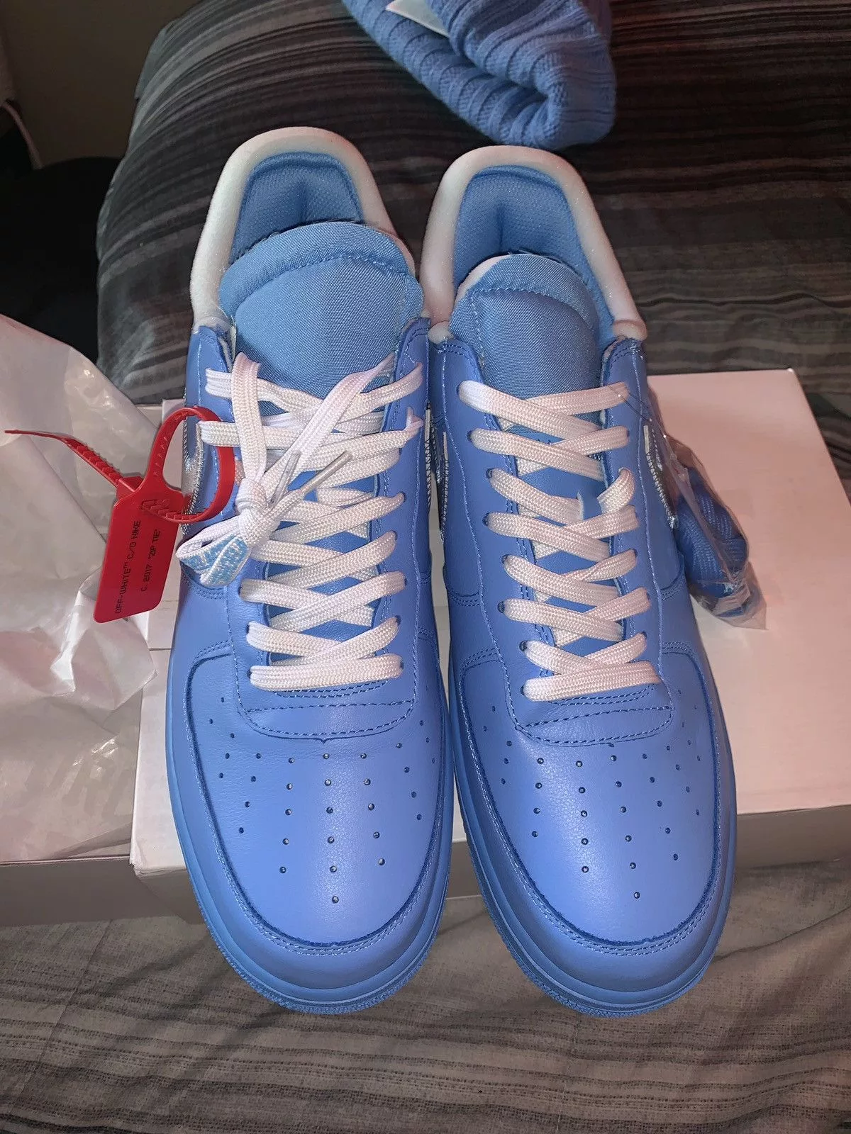 Nike Low Top Sneakers Nike × Off-White × Virgil Abloh Nike Air Force 1 ‘07 Virgil ‘MCA’ Blue
