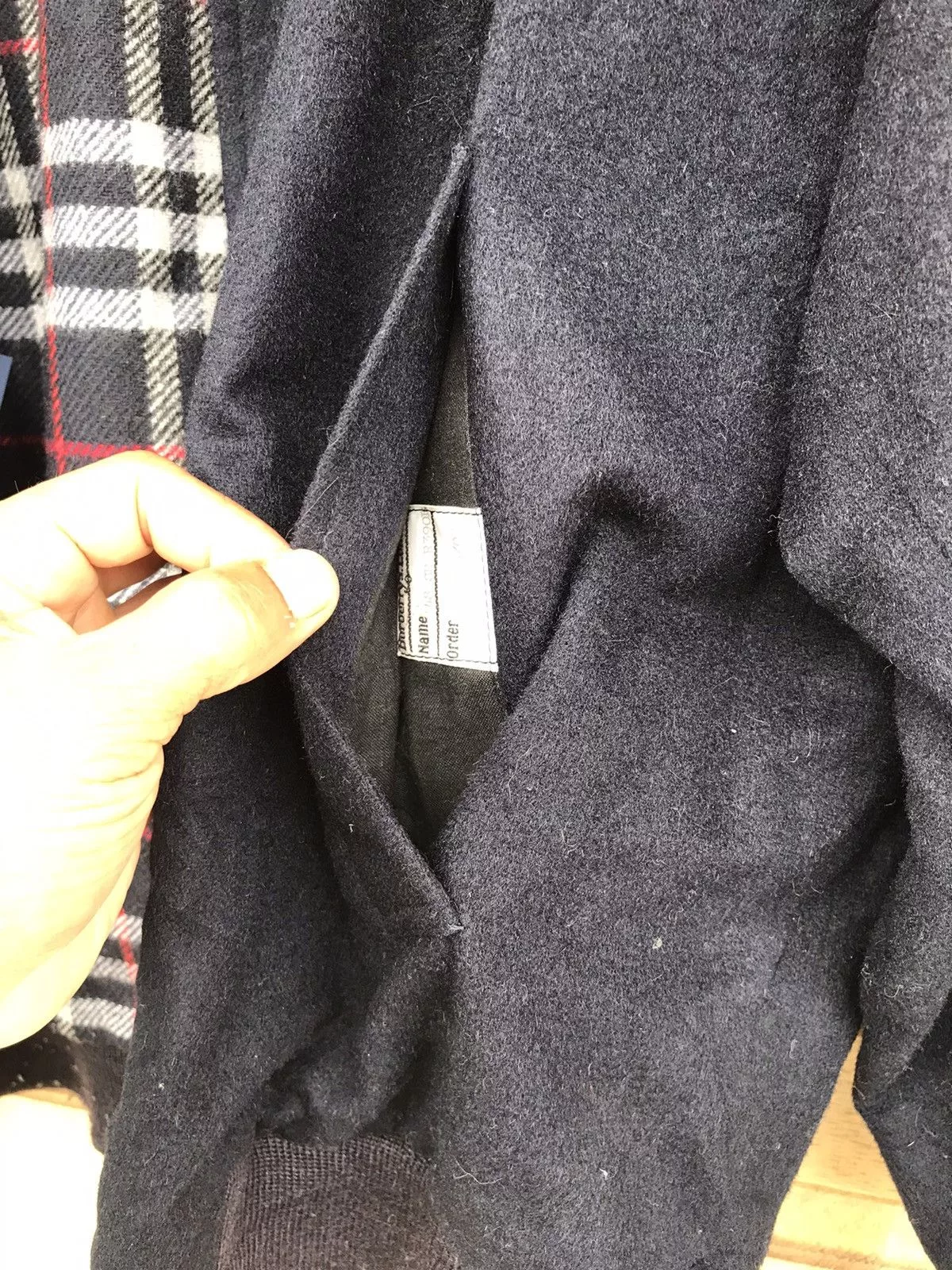 Burberry Bombers BURBERRY Nova Check Jacket Made in England Blue Vintage