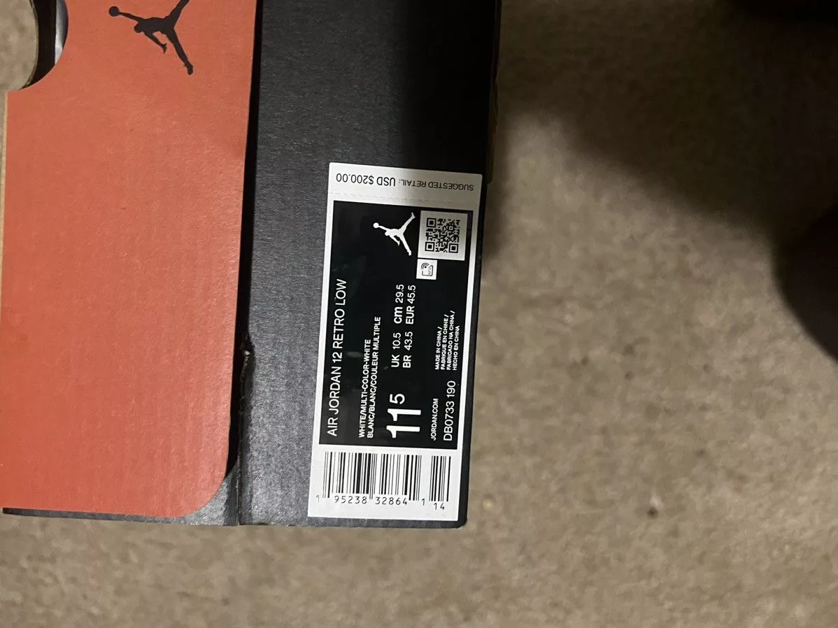 Jordan Brand Low Top Sneakers Jordan Brand Retro 12 Easter White