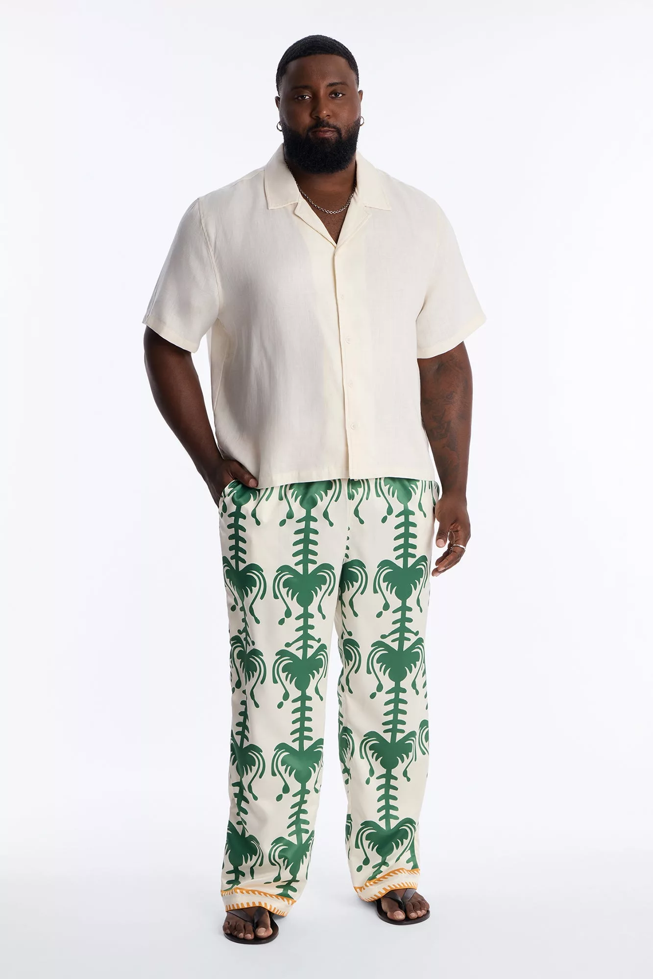 Doros Straight Pant - Green/combo