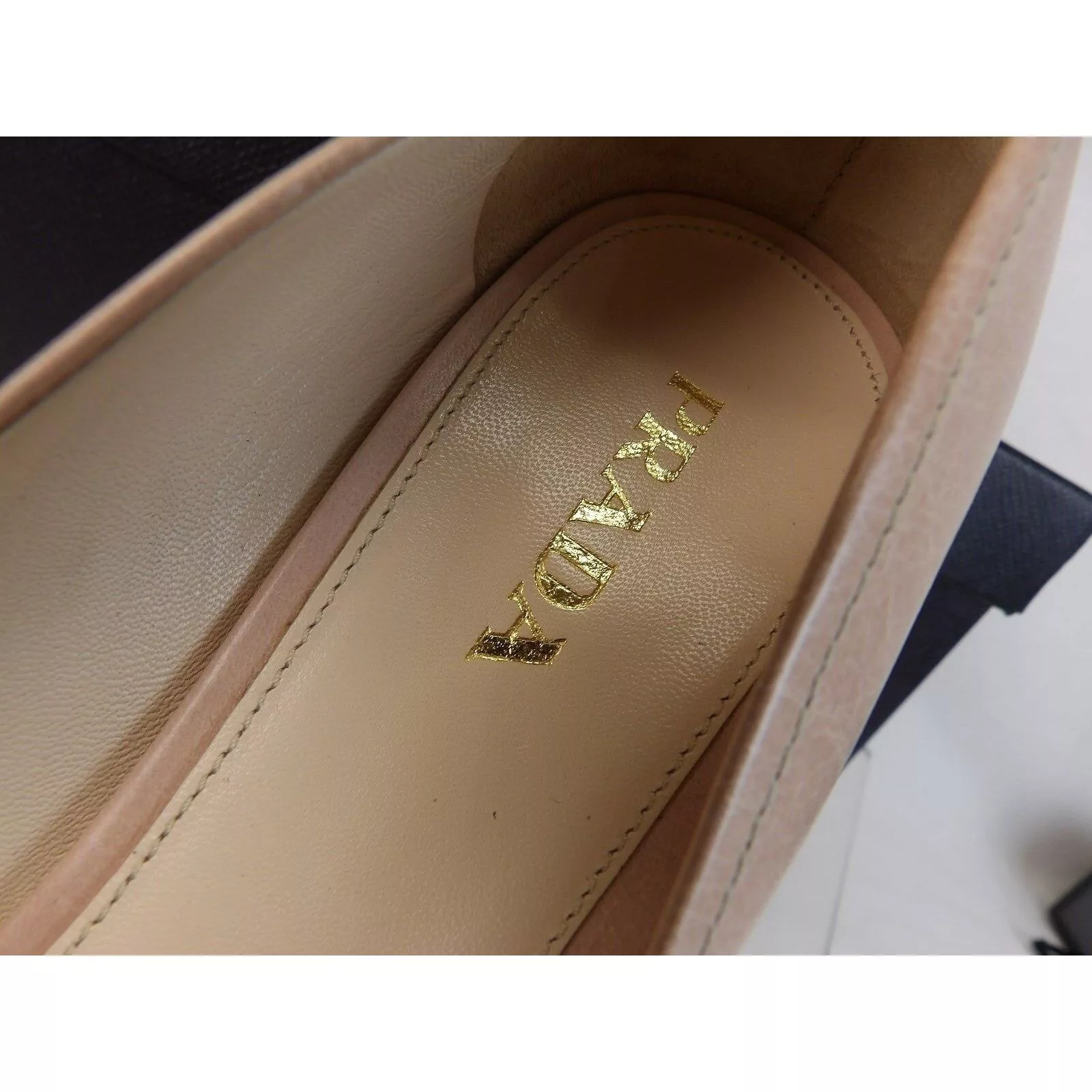 Prada Heels Prada DUSTY PINK DISTRESSED LEATHER BOW PLATFORM PEEP TOE PUMPS 40 Beige
