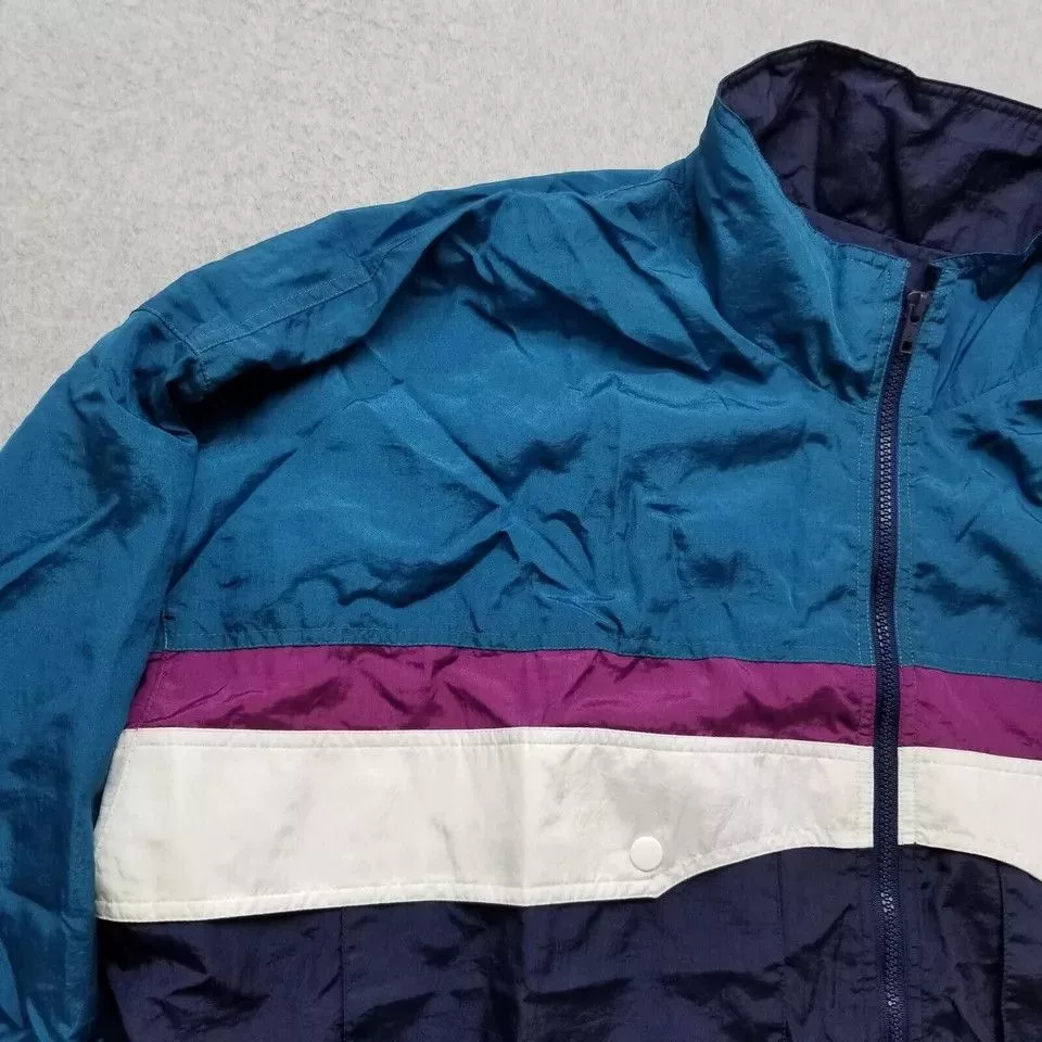 Other Jackets Other Lavon Retro Jacket Womens 3X Pockets Zip Outdoor Sports Wear Blue