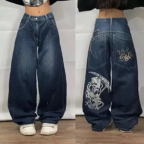Individualized Shirts Jeans Individualized Shirts Baggy Jeans Vintage High Waist Denim Pants Black Avant-Garde