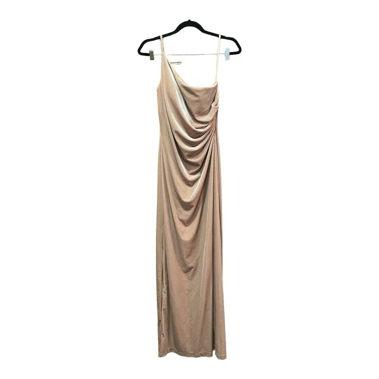 Other Midi Dresses Other Revelry Jade Velvet Dress Beige