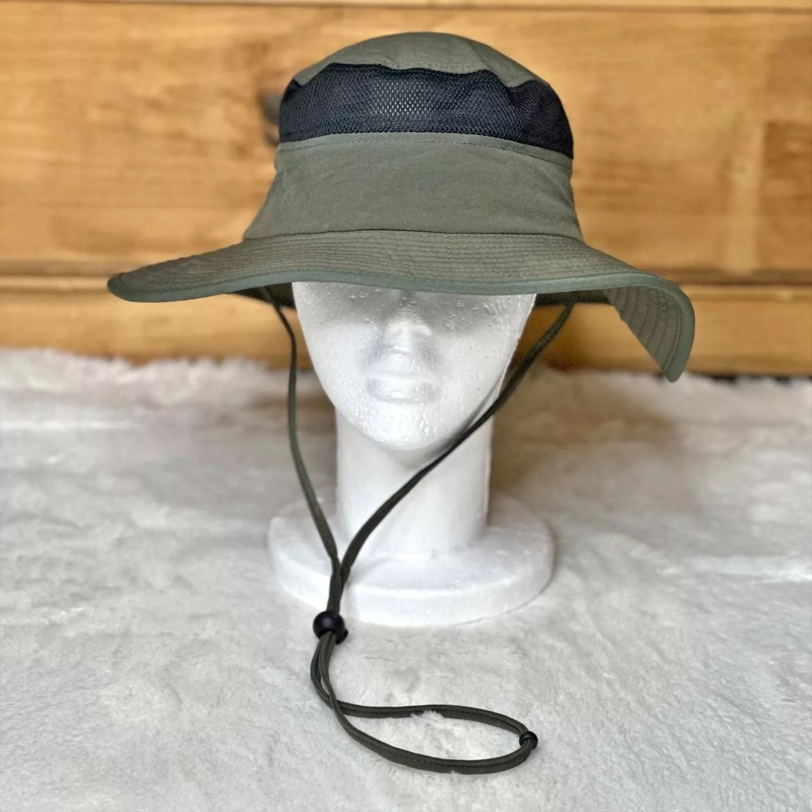 Designer Hats Designer Pugs Mesh Inset Boonie Sun Fisherman Hat Green Adult OS