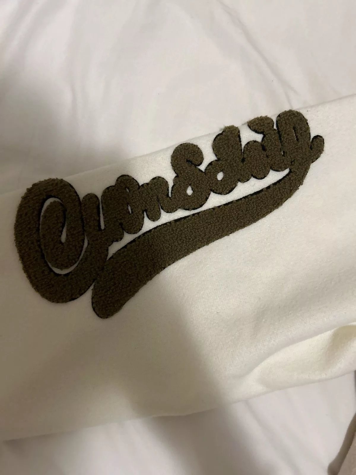 Vintage Bombers Vintage Beige embroidered varsity jacket
