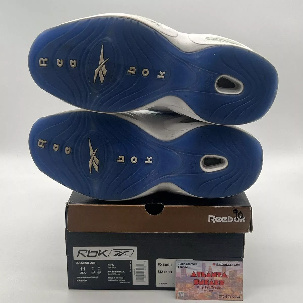 Reebok Low Top Sneakers Reebok Question patent low fluid blue White