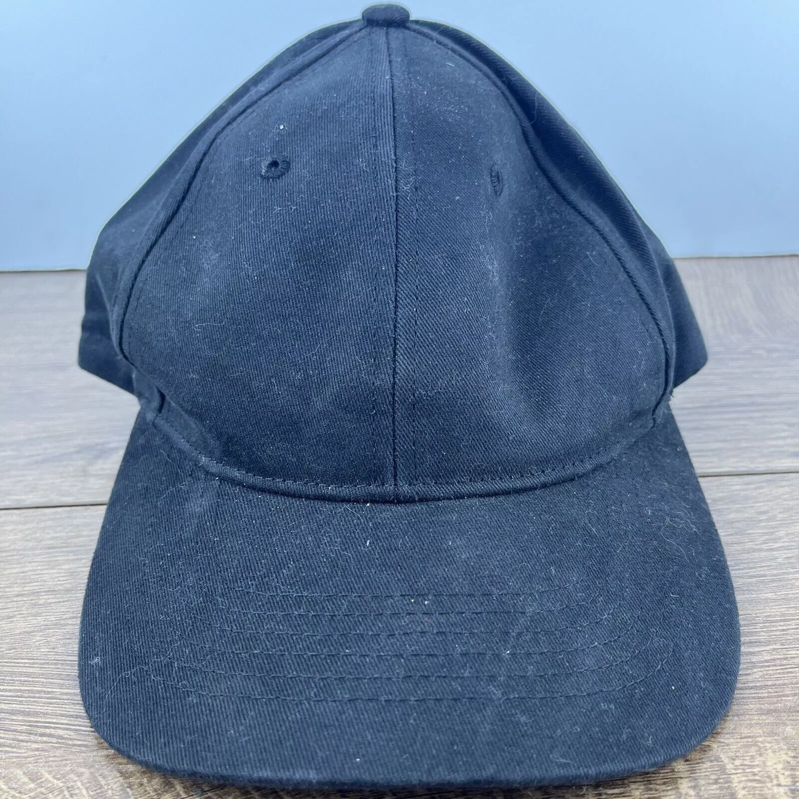 Other Hats Other Plain Black Hat Adjustable Adult Size Hat Plain Black Cap
