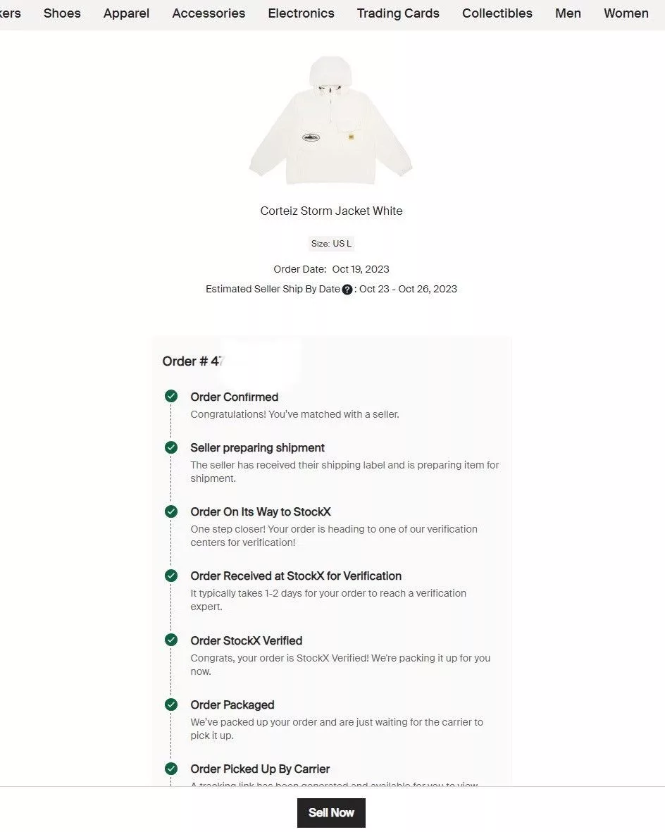 Corteiz Light Jackets Corteiz Storm Jacket | L White
