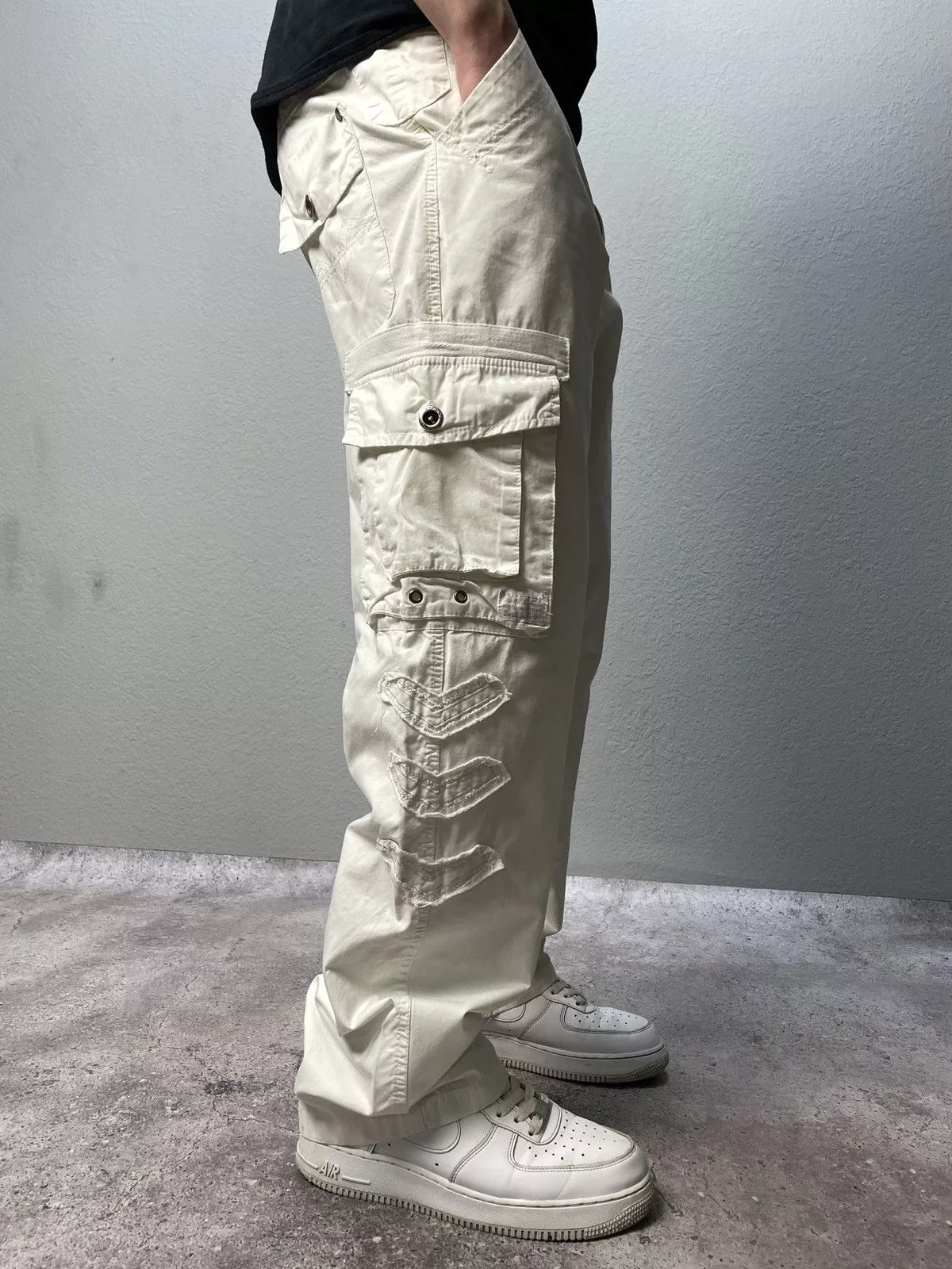 G-Star Casual Pants G-Star × Japanese Brand × Vintage Vintage Junya Watanabe Balenciaga Style Bondage Cargo Pants White