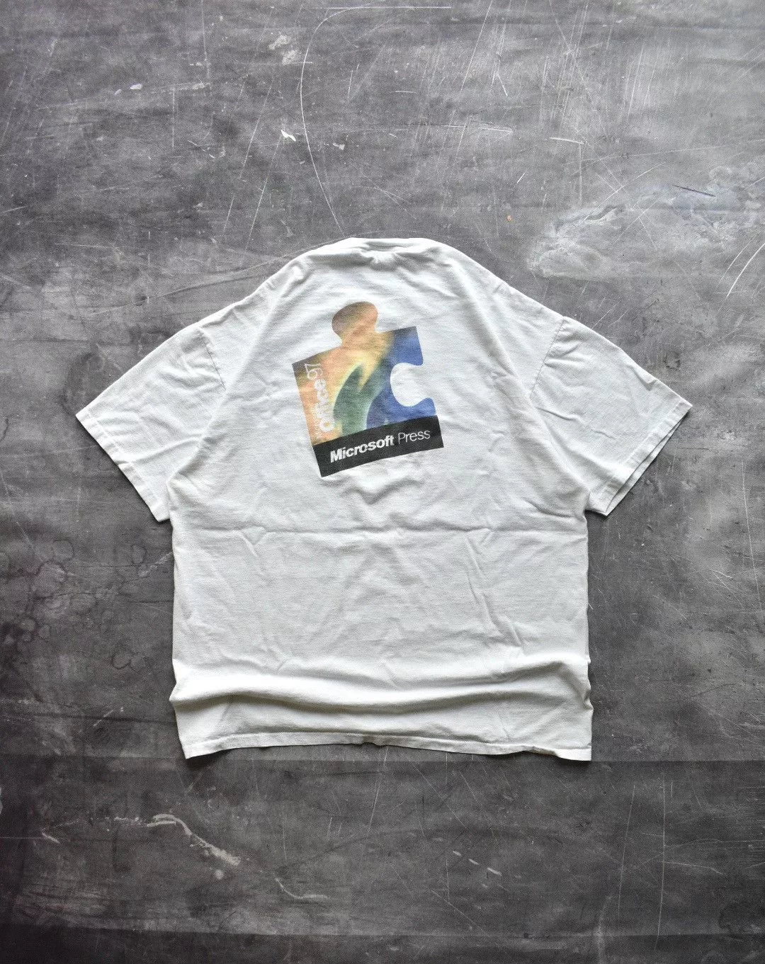 Microsoft Short Sleeve T Shirts Microsoft × Vintage Vintage 90s Borders X Microsoft Promo T-Shirt (XL) White