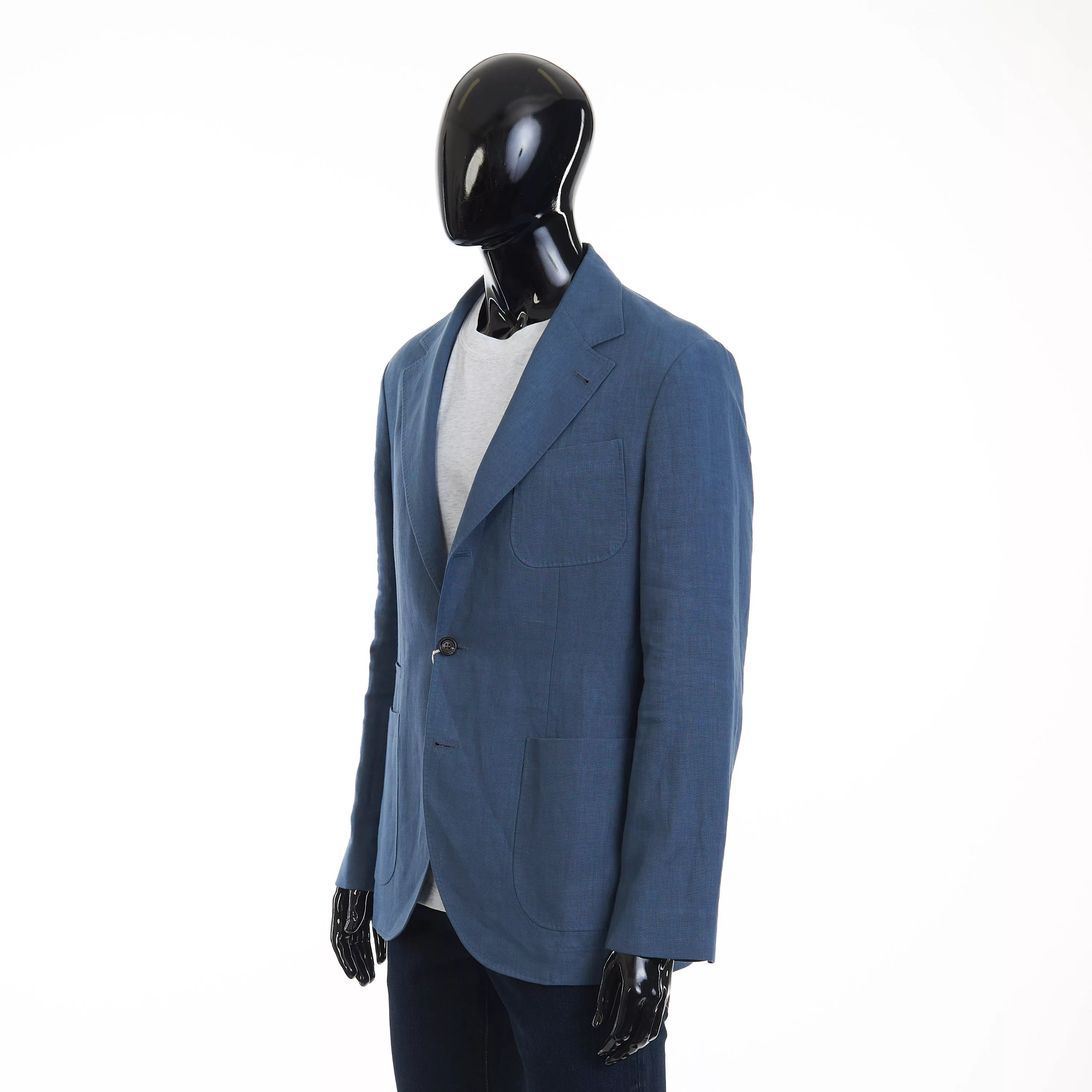 Brunello Cucinelli Blazers Brunello Cucinelli Deconstructed Blazer Jacket - Patch Pockets Blue