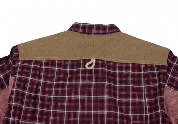 Junya Watanabe Shirts Button Ups Junya Watanabe Shirt Paneled Check Switch Long Sleeve Red