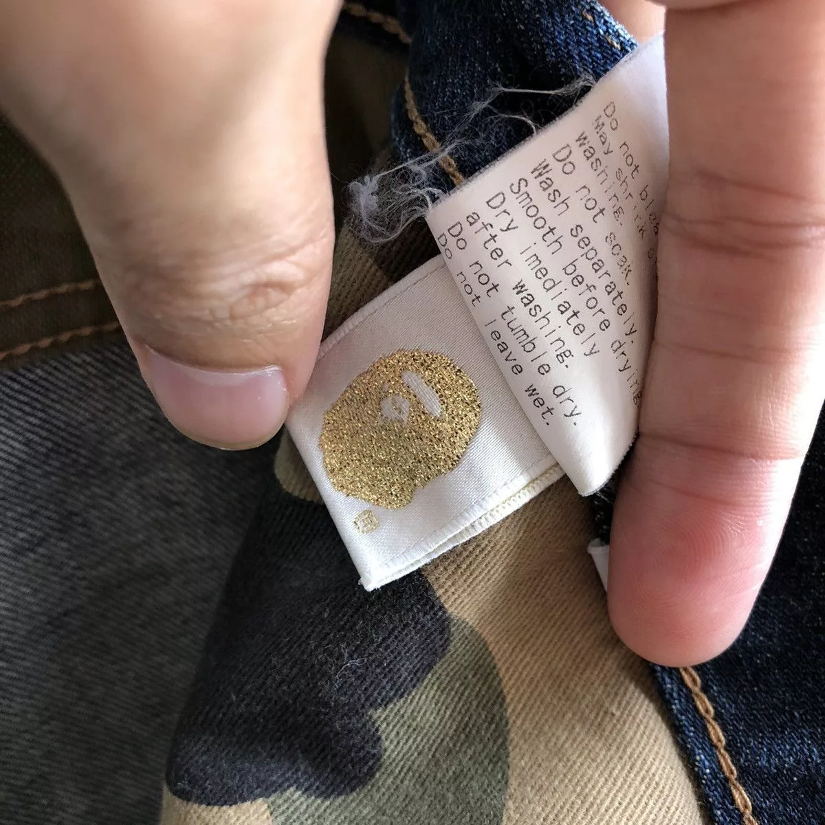 Bape Denim Bape 1st Camo Patch Denim Blue